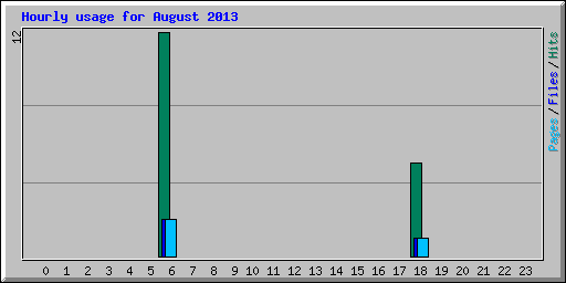Hourly usage for August 2013